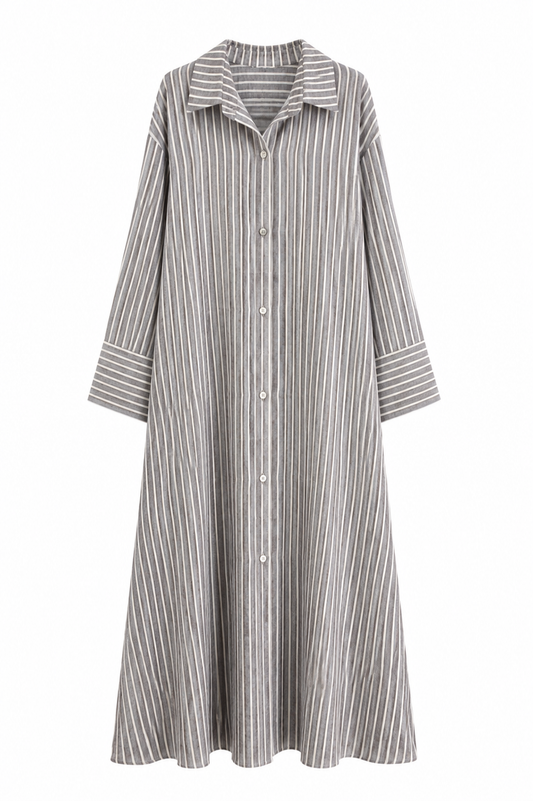 Striped Dress - Grijs