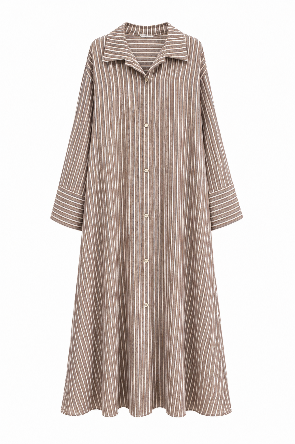Striped Dress - Taupe